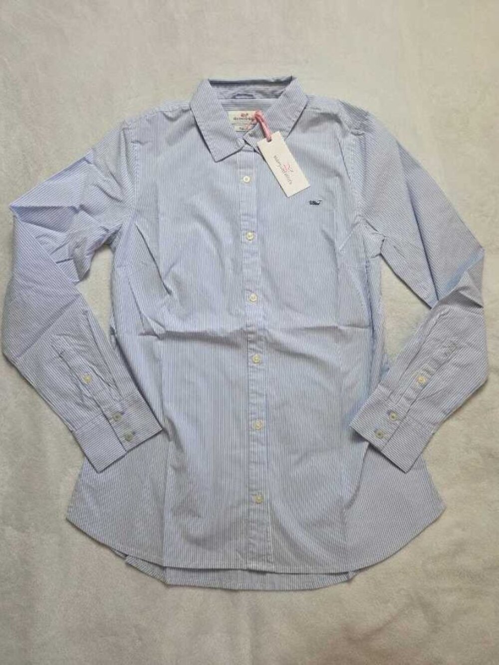 New 00 Vineyard Vines Chilmark striped blue classic fit button down shirt